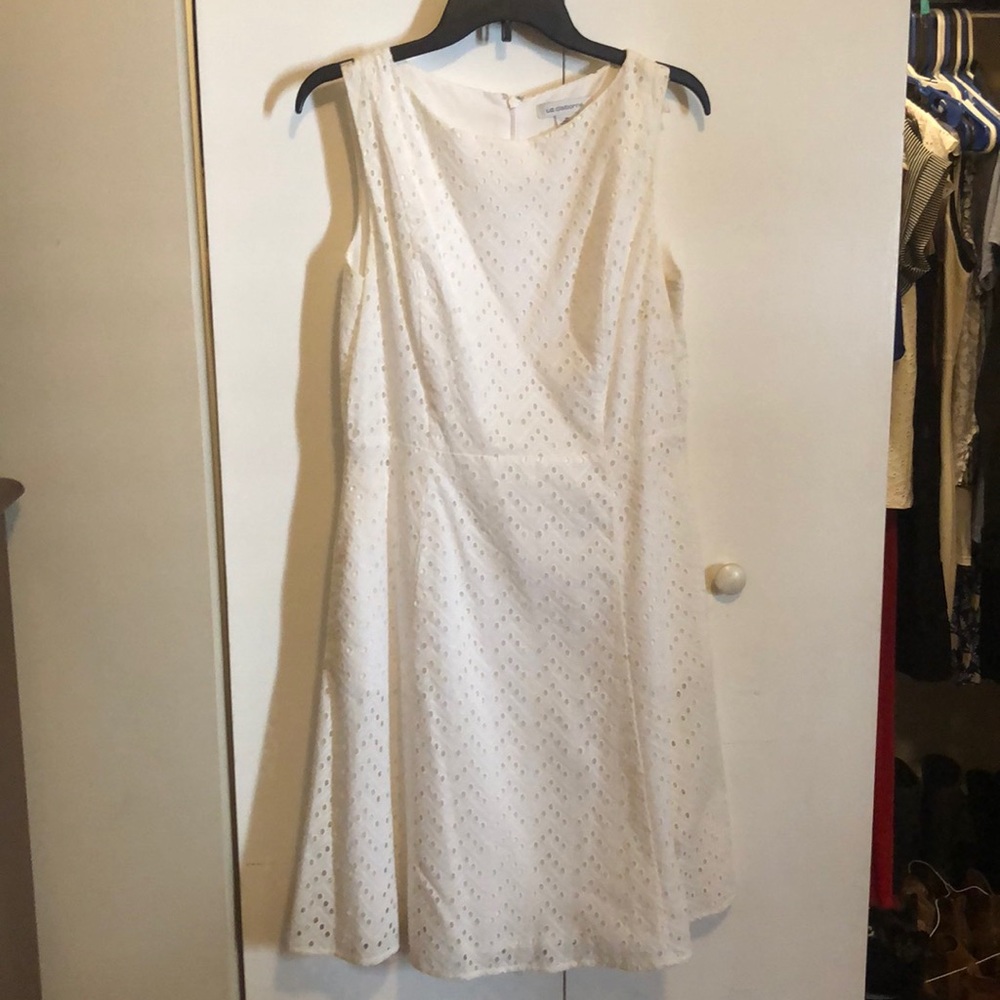 Liz Clairborne white cotton dress
